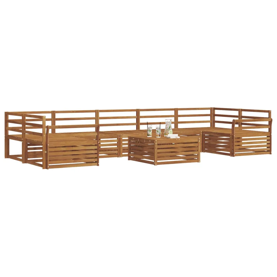 Ensemble de canapés d'extérieur 8 pcs Naturel - 3