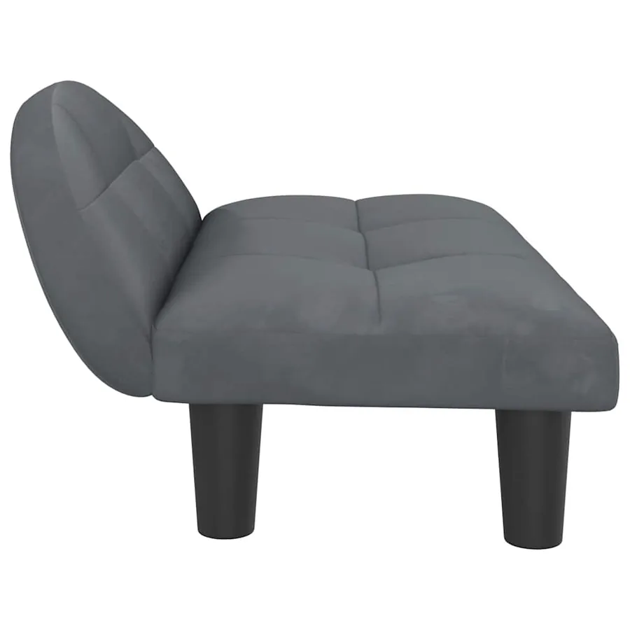Lit pour chien gris foncé 70x52x30 cm velours - 4