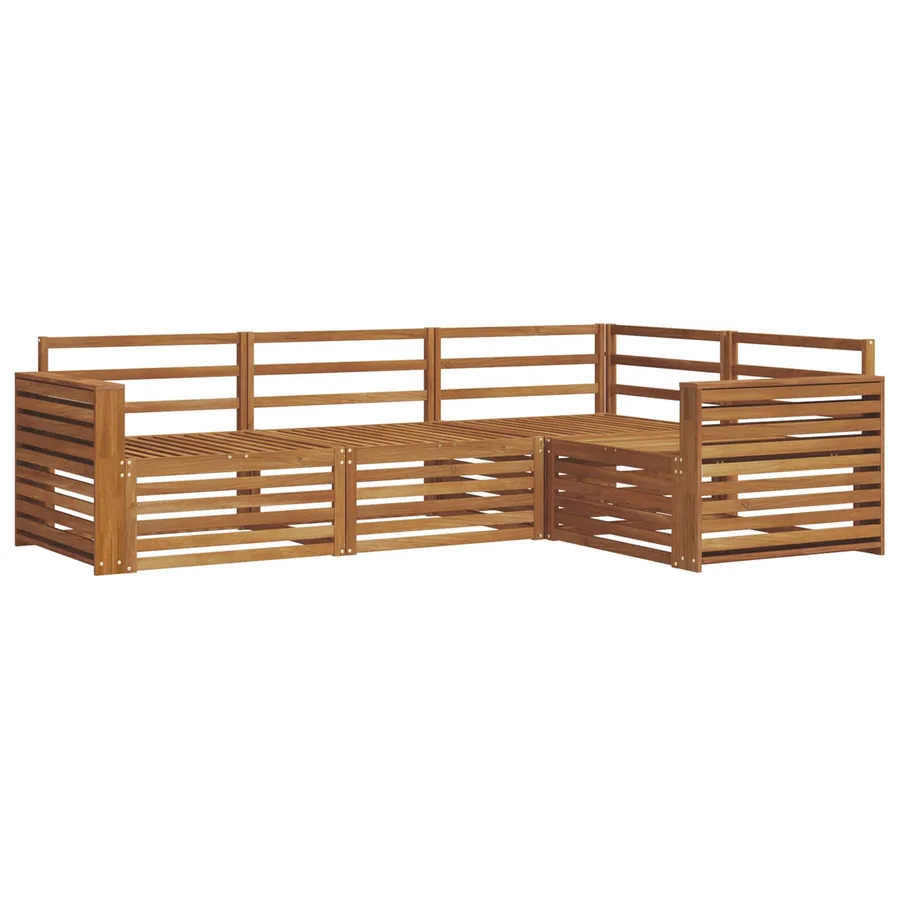 Ensemble de canapés d'extérieur 4 pcs Naturel - 2