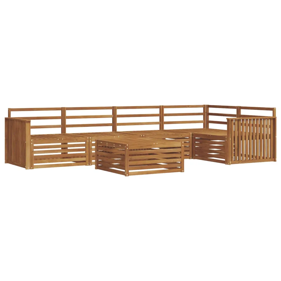 Ensemble de canapés d'extérieur 6 pcs Naturel - 2