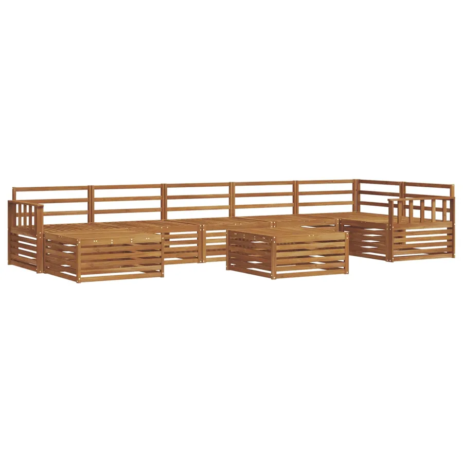Ensemble de canapés d'extérieur 8 pcs Naturel - 2