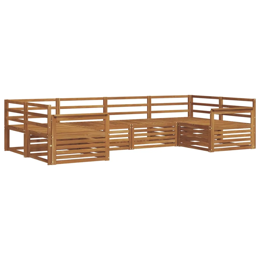Ensemble de canapés d'extérieur 6 pcs Naturel - 2