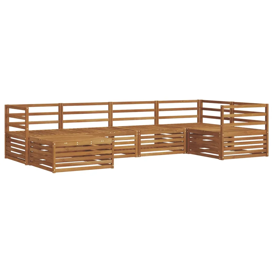 Ensemble de canapés d'extérieur 6 pcs Naturel - 2
