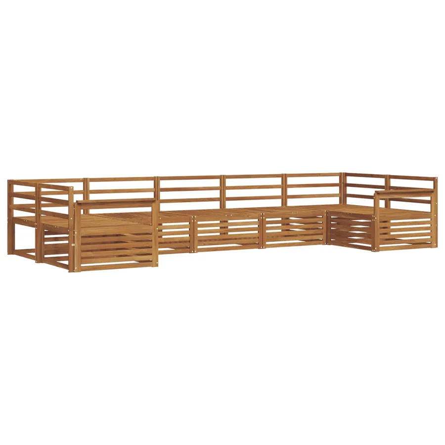 Ensemble de canapés d'extérieur 7 pcs Naturel - 2