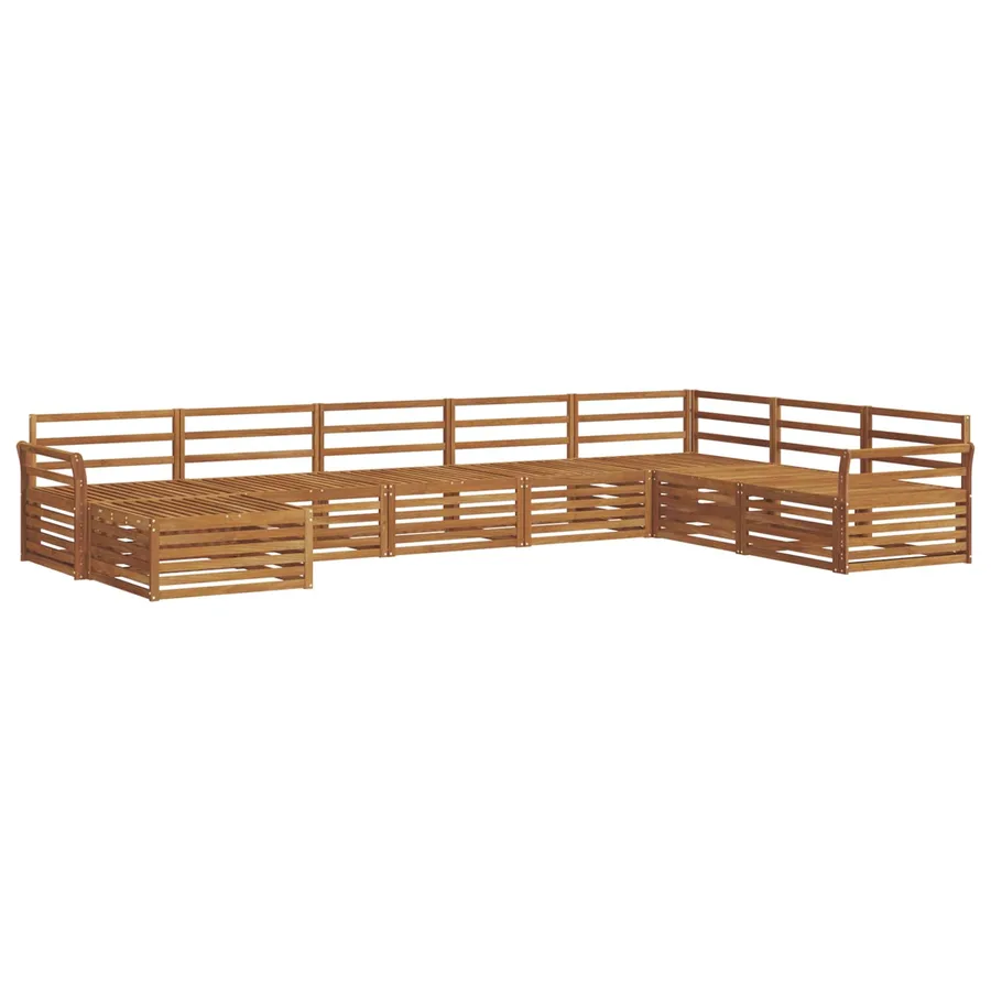 Ensemble de canapés d'extérieur 8 pcs Naturel - 2