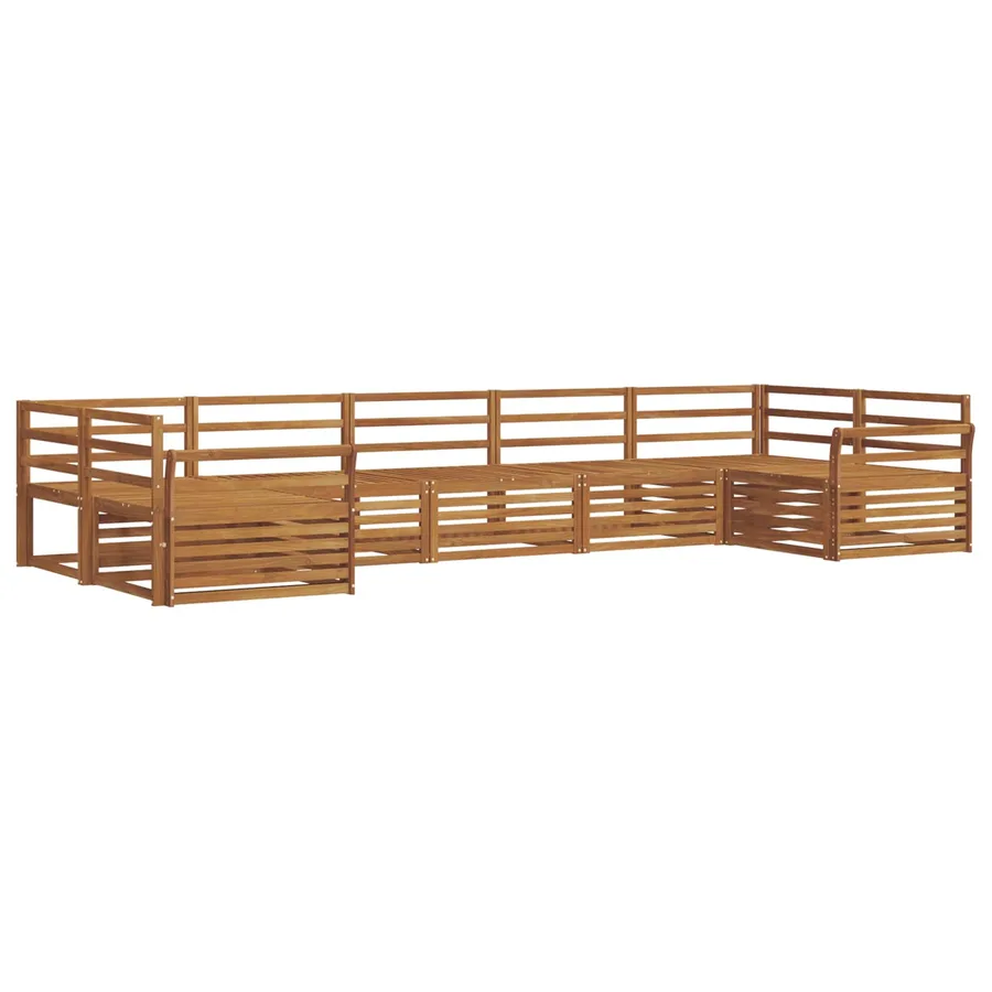 Ensemble de canapés d'extérieur 7 pcs Naturel - 2