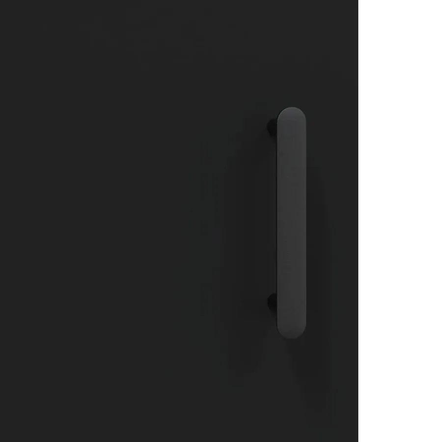 Buffet noir 100x36x60 cm bois d'ingénierie - 10