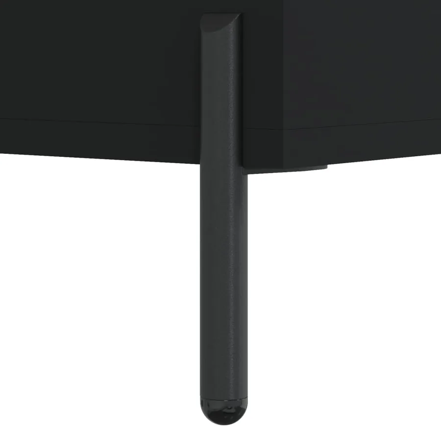 Buffet noir 100x36x60 cm bois d'ingénierie - 11