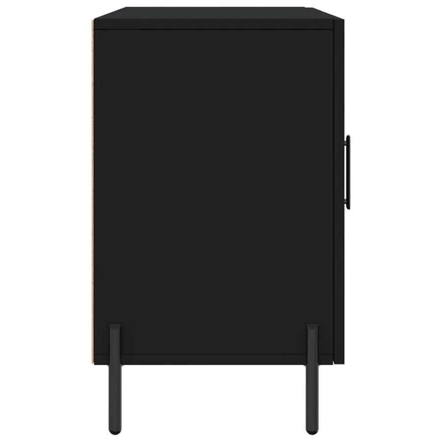 Buffet noir 100x36x60 cm bois d'ingénierie - 7