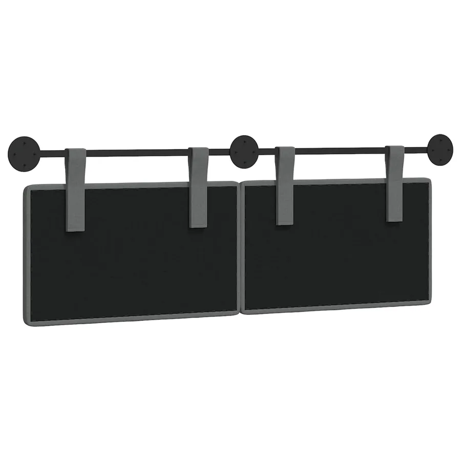 Tête de lit suspendue Gris foncé Tissu - 7