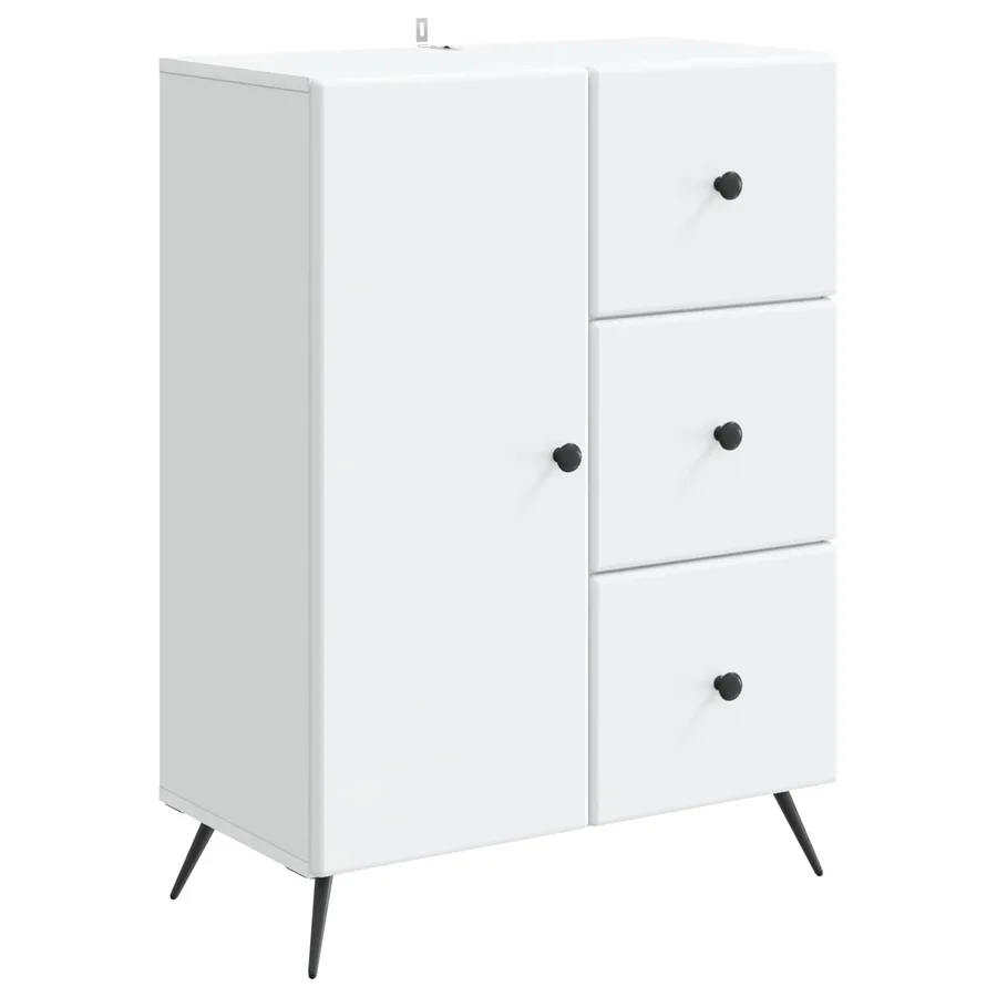 Buffet Blanc 66 x 34,5 x 90 cm Bois d'ingénierie - 2