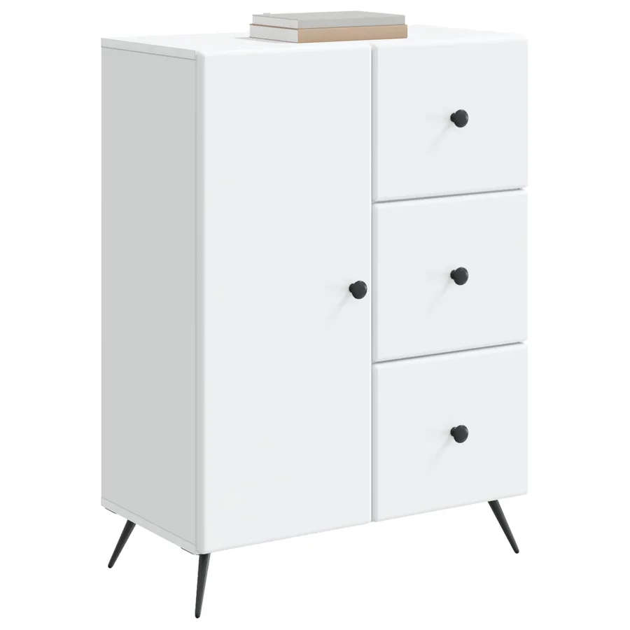 Buffet Blanc 66 x 34,5 x 90 cm Bois d'ingénierie - 3