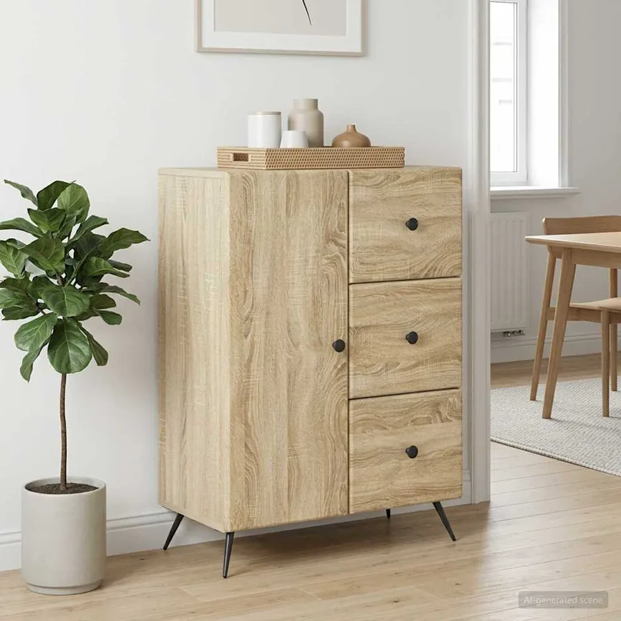 Buffet Chêne Sonoma 66 x 34,5 x 90 cm Bois d'ingénierie