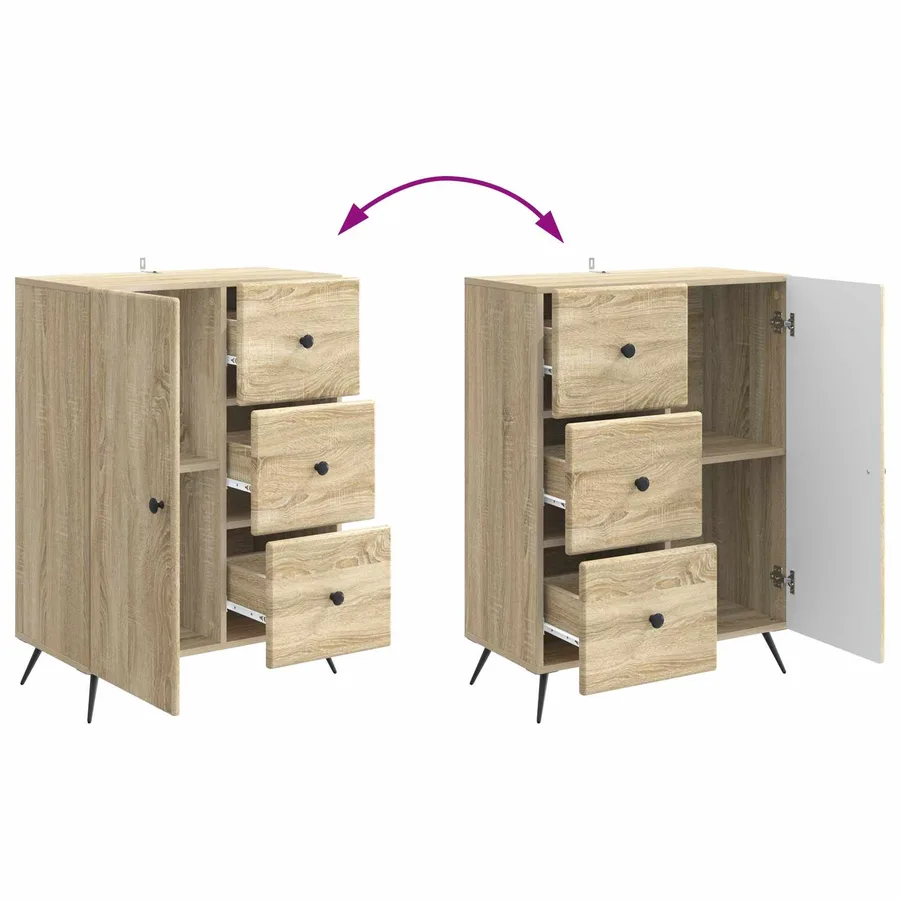 Buffet Chêne Sonoma 66 x 34,5 x 90 cm Bois d'ingénierie - 10