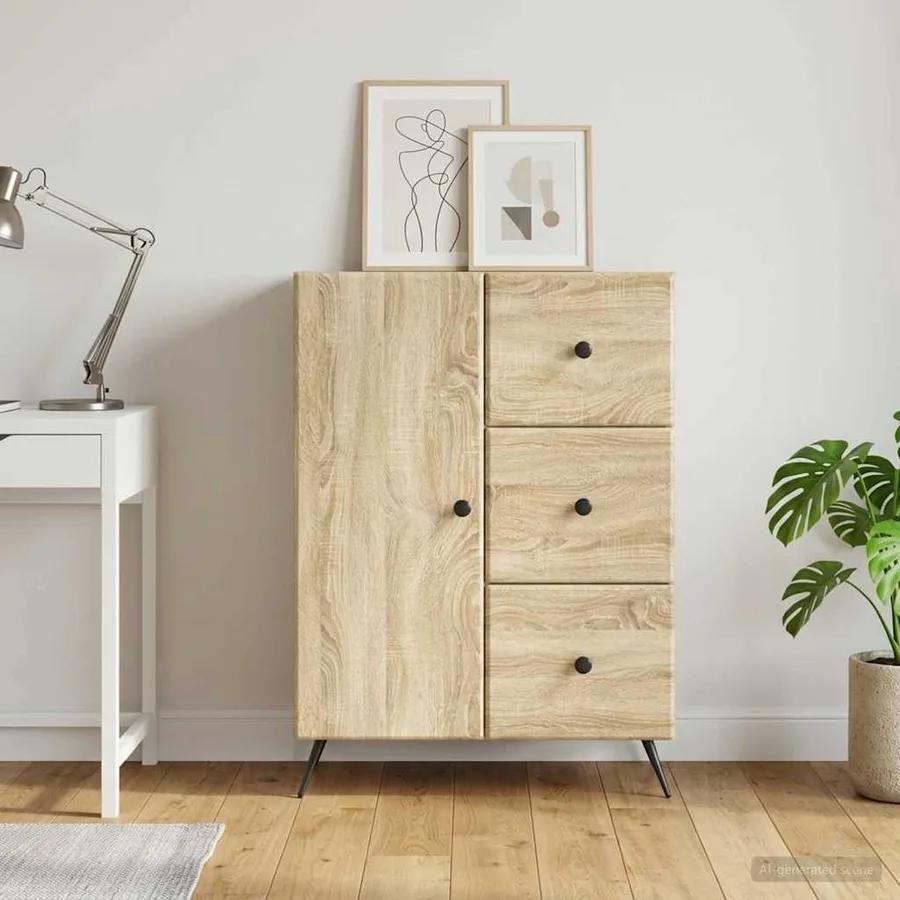 Buffet Chêne Sonoma 66 x 34,5 x 90 cm Bois d'ingénierie - 4