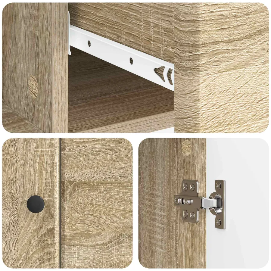 Buffet Chêne Sonoma 66 x 34,5 x 90 cm Bois d'ingénierie - 9