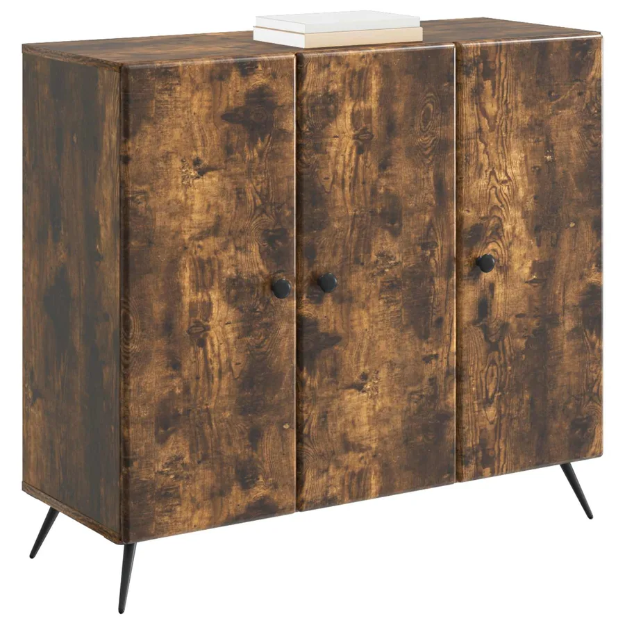 Buffet Chêne fumé 89 x 34,5 x 80 cm Bois d'ingénierie - 3