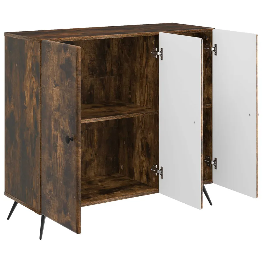Buffet Chêne fumé 89 x 34,5 x 80 cm Bois d'ingénierie - 5