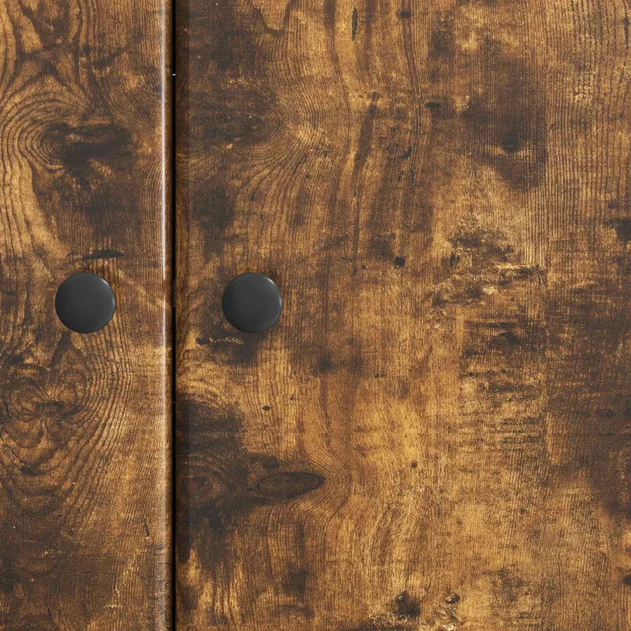 Buffet Chêne fumé 89 x 34,5 x 80 cm Bois d'ingénierie - 8