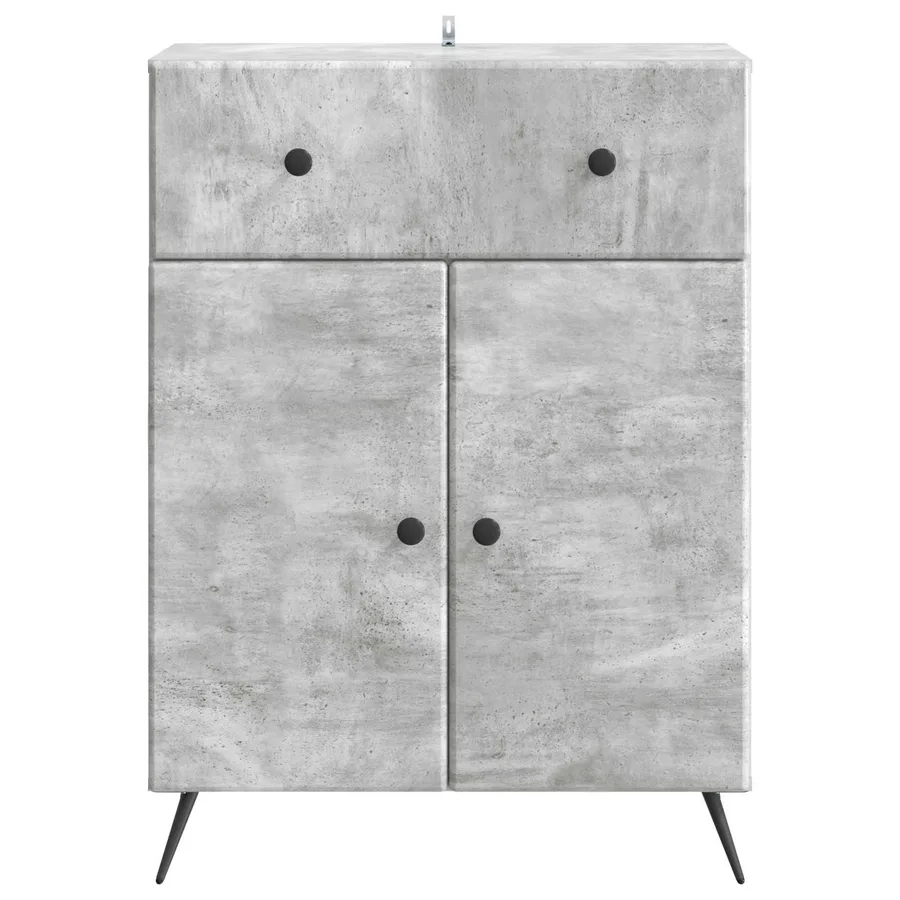 Buffet Gris béton 66 x 34,5 x 90 cm Bois d'ingénierie - 6