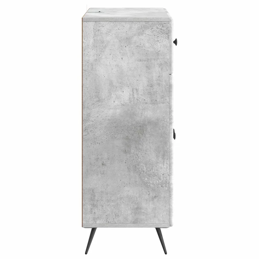 Buffet Gris béton 66 x 34,5 x 90 cm Bois d'ingénierie - 7