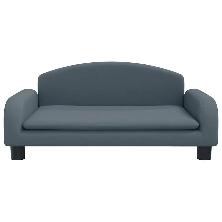 Lit pour chien gris foncé 70x45x30 cm tissu - 3