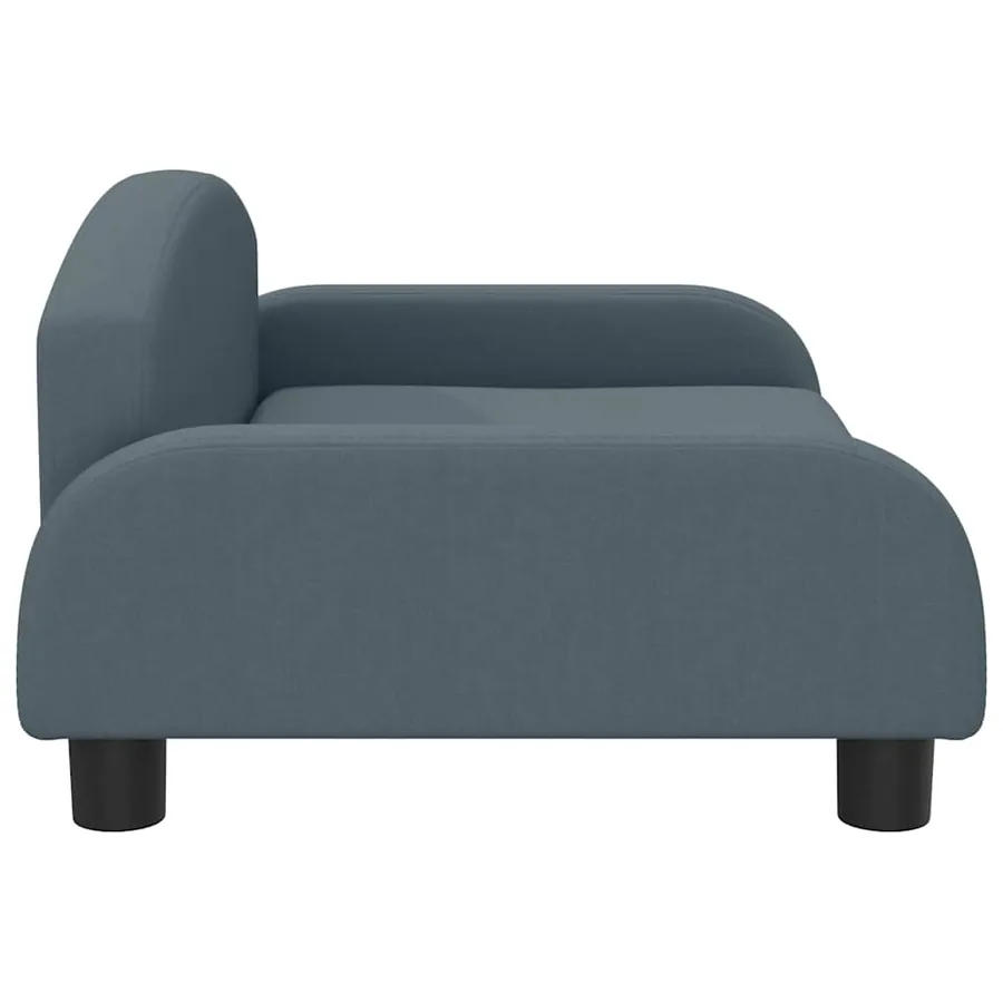 Lit pour chien gris foncé 70x45x30 cm tissu - 4