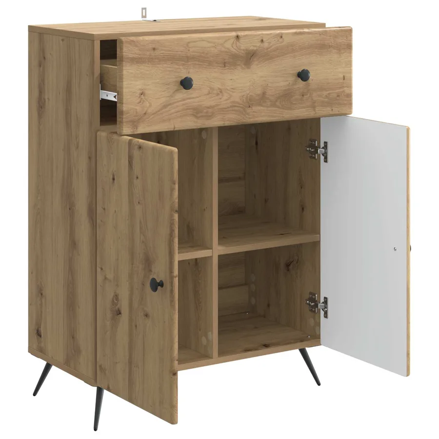 Buffet Chêne artisanal 66 x 34,5 x 90 cm Bois d'ingénierie - 5