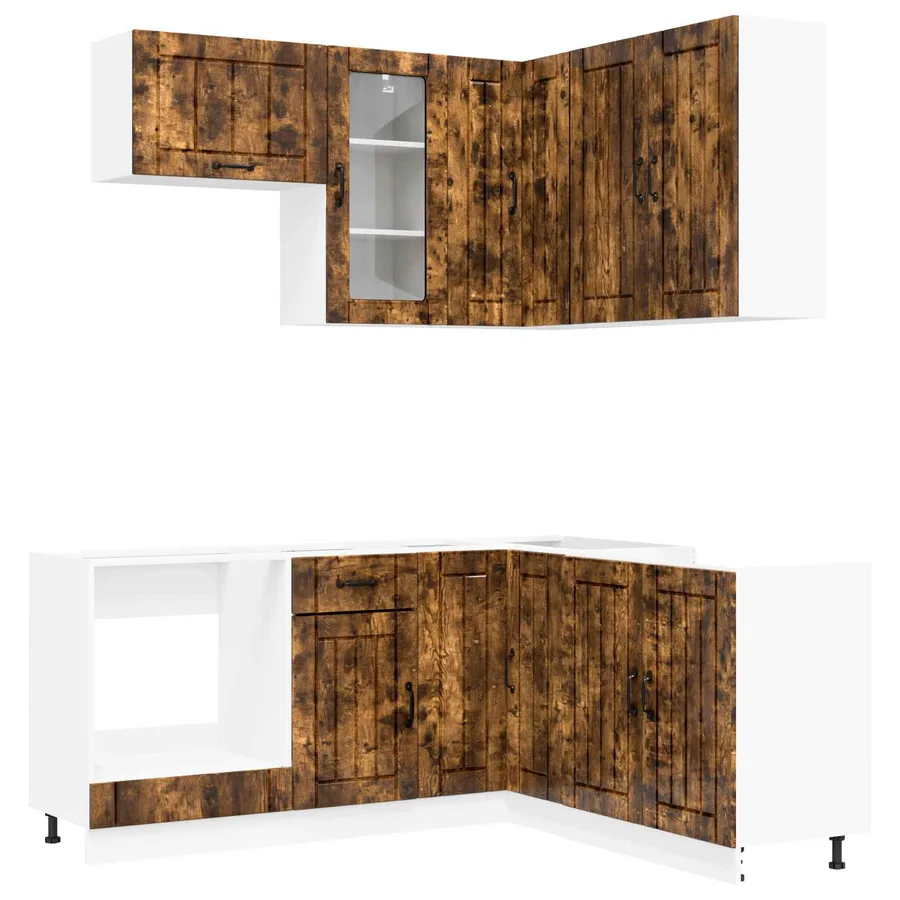 Unité de cuisine LUCCA 8 pcs Chêne fumé Bois d'ingénierie - 2