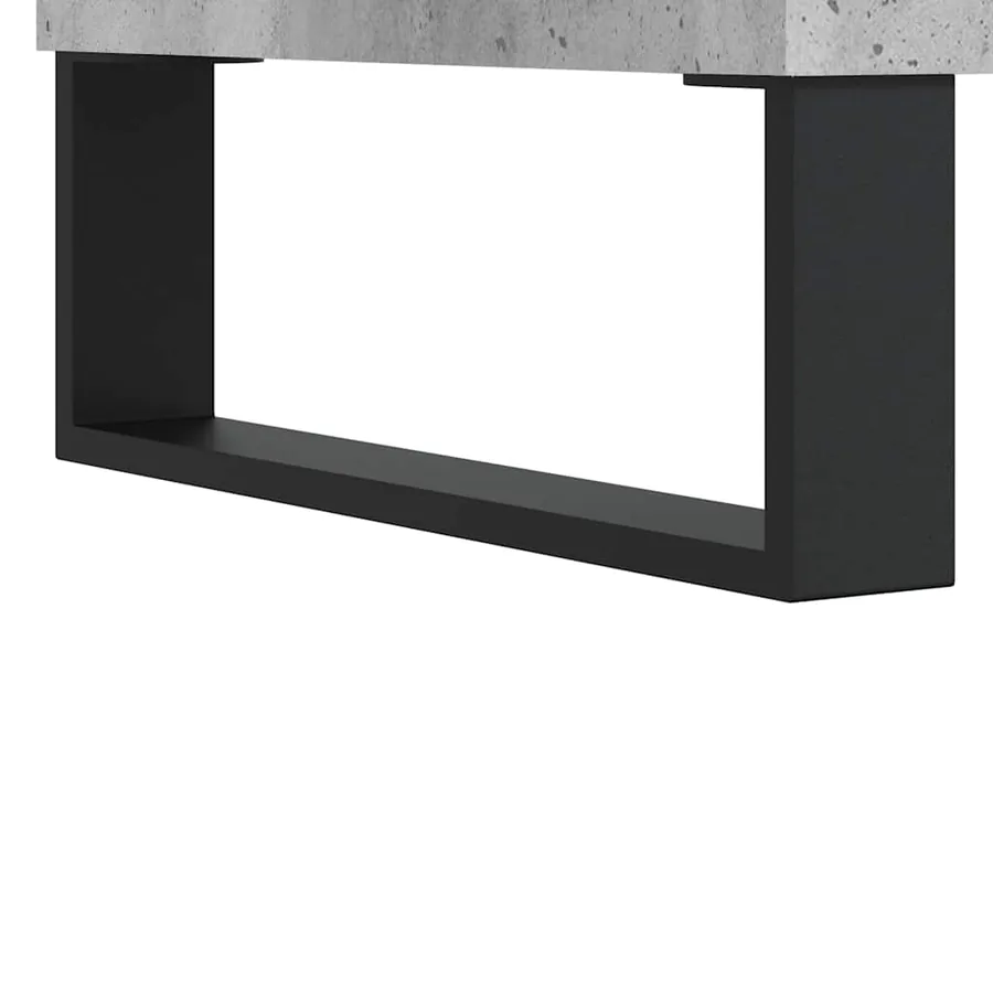 Buffet haut gris béton 69,5x31x115 cm bois d'ingénierie - 11