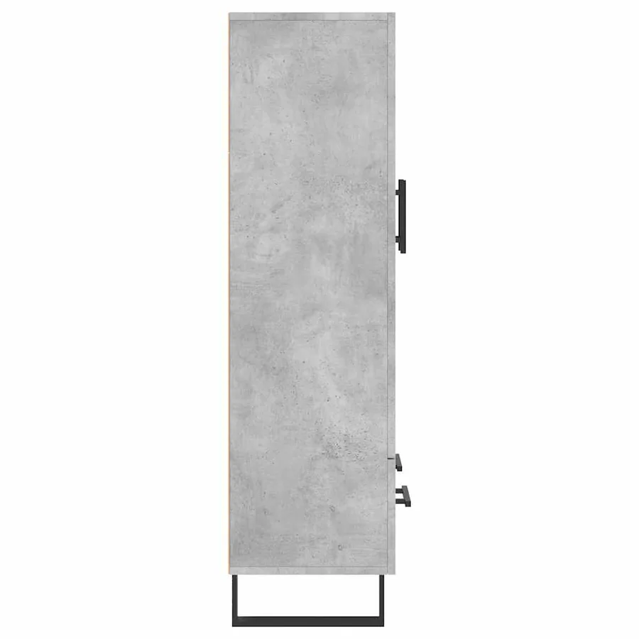 Buffet haut gris béton 69,5x31x115 cm bois d'ingénierie - 7