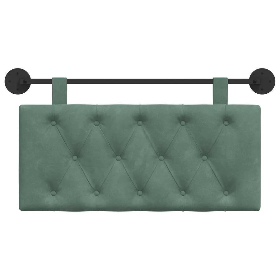 Tête de lit suspendue Avec lumière LED Vert Mer Velours - 5