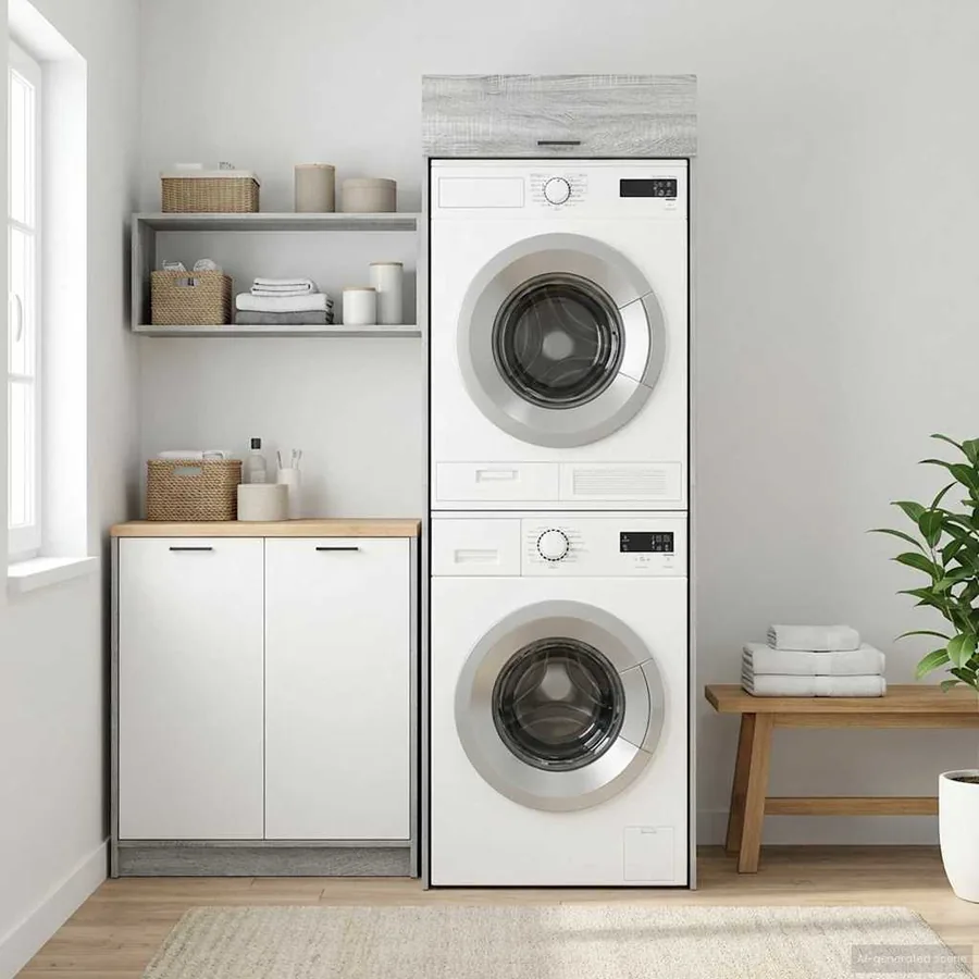 Armoire pour machine à laver Gris Sonoma 67,5 x 68 x 200 cm