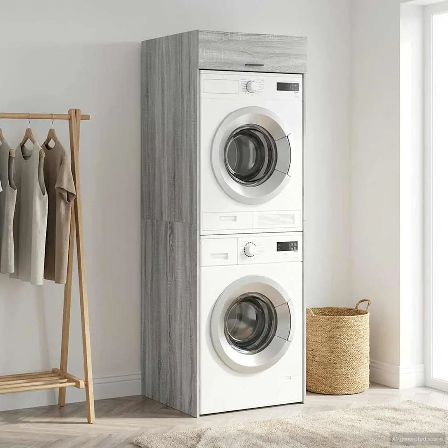 Armoire pour machine à laver Gris Sonoma 67,5 x 68 x 200 cm - 4