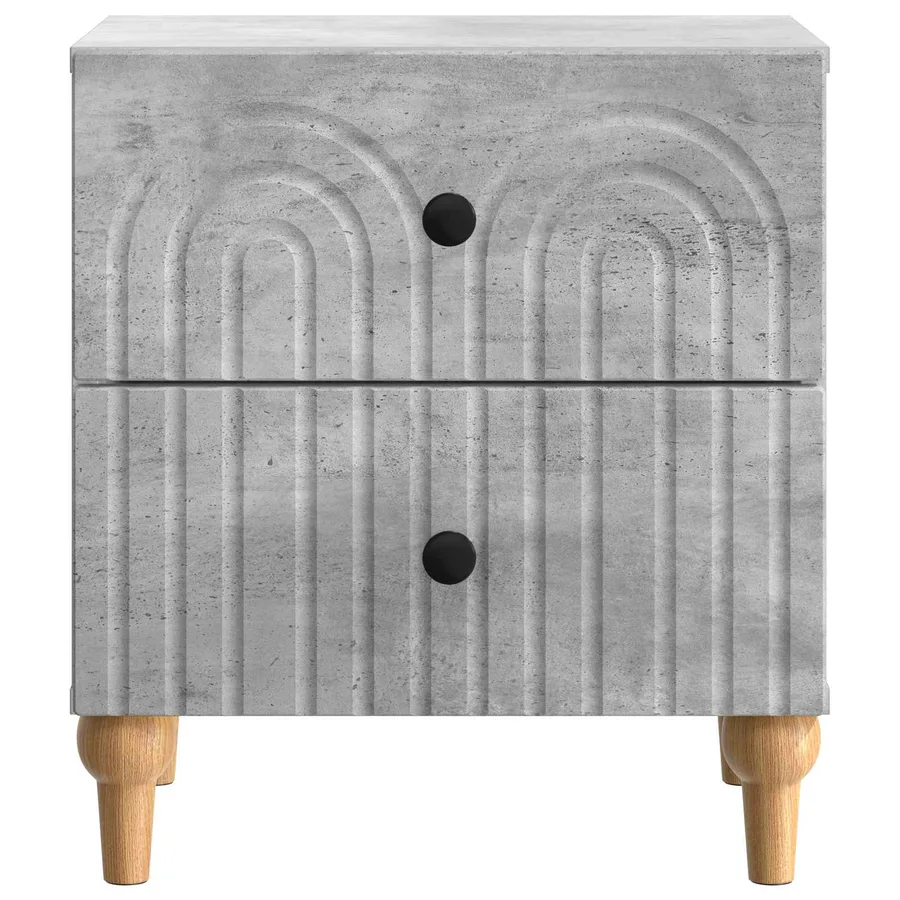 Cabinet de chevet avec tiroir Gris béton 43 x 34,5 x 48 cm - 5