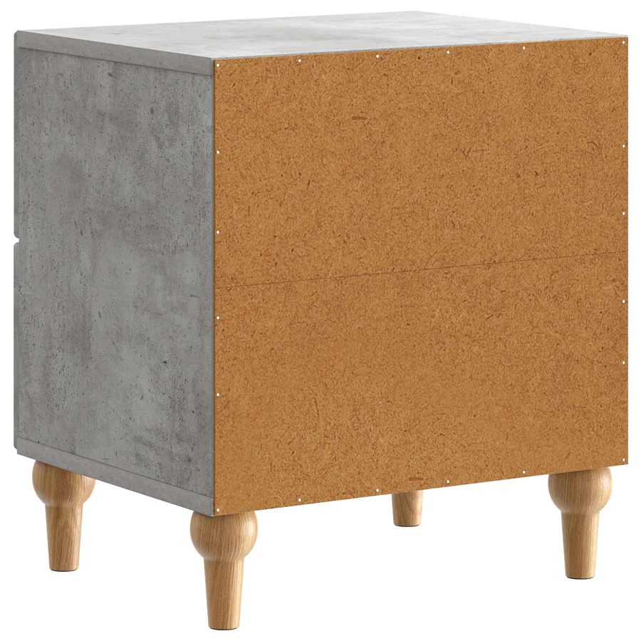 Cabinet de chevet avec tiroir Gris béton 43 x 34,5 x 48 cm - 7