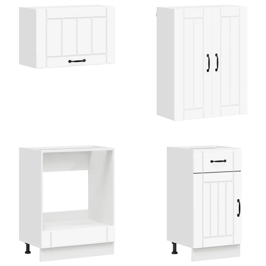 Unité de cuisine LUCCA 8 pcs Blanc Bois d'ingénierie - 4