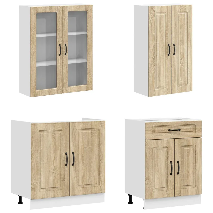 Unité de cuisine KALMAR 8 pcs Chêne Sonoma Bois d'ingénierie - 3