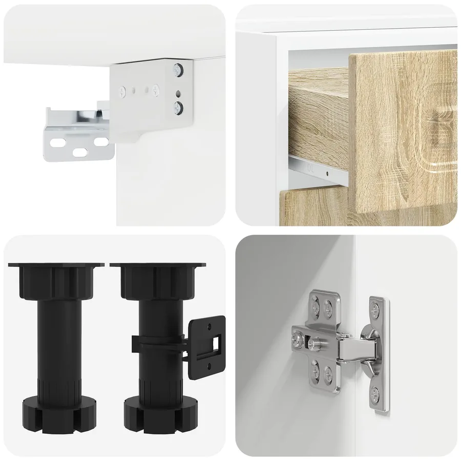Unité de cuisine KALMAR 8 pcs Chêne Sonoma Bois d'ingénierie - 5