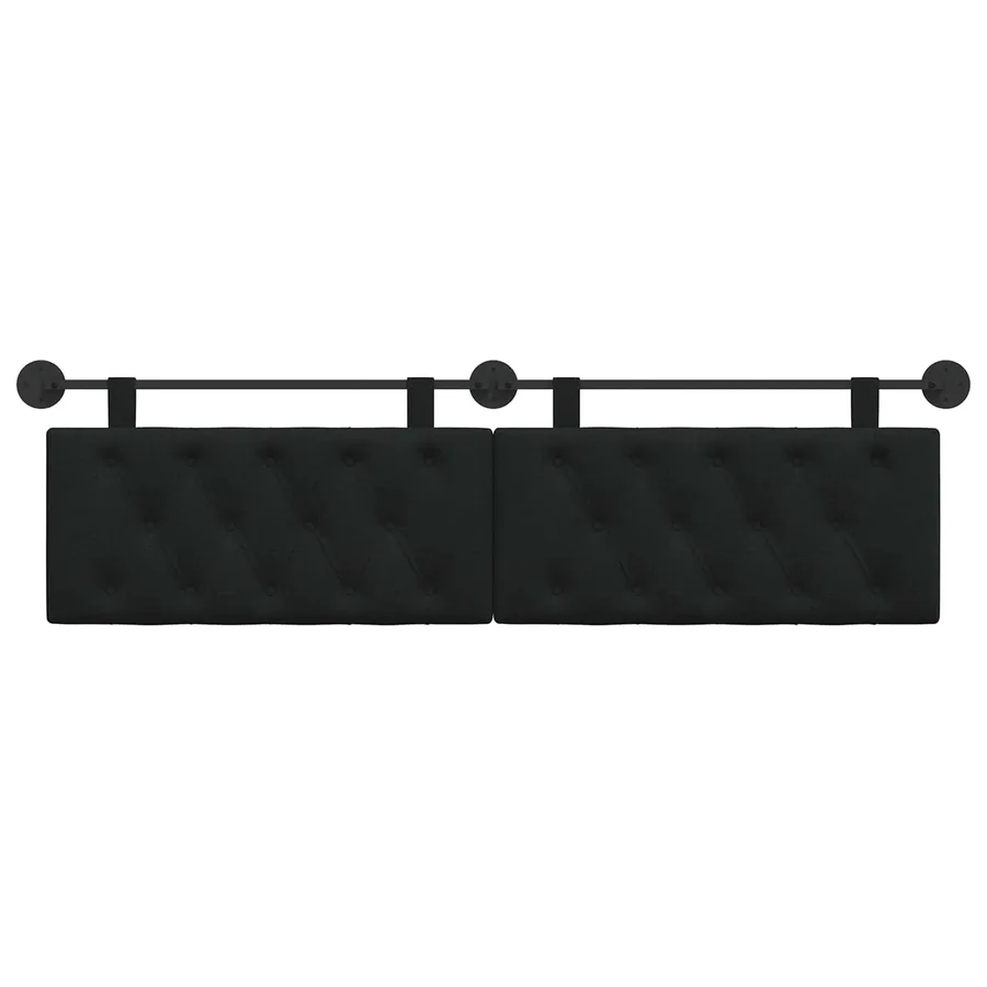 Tête de lit suspendue Noir Tissu - 5