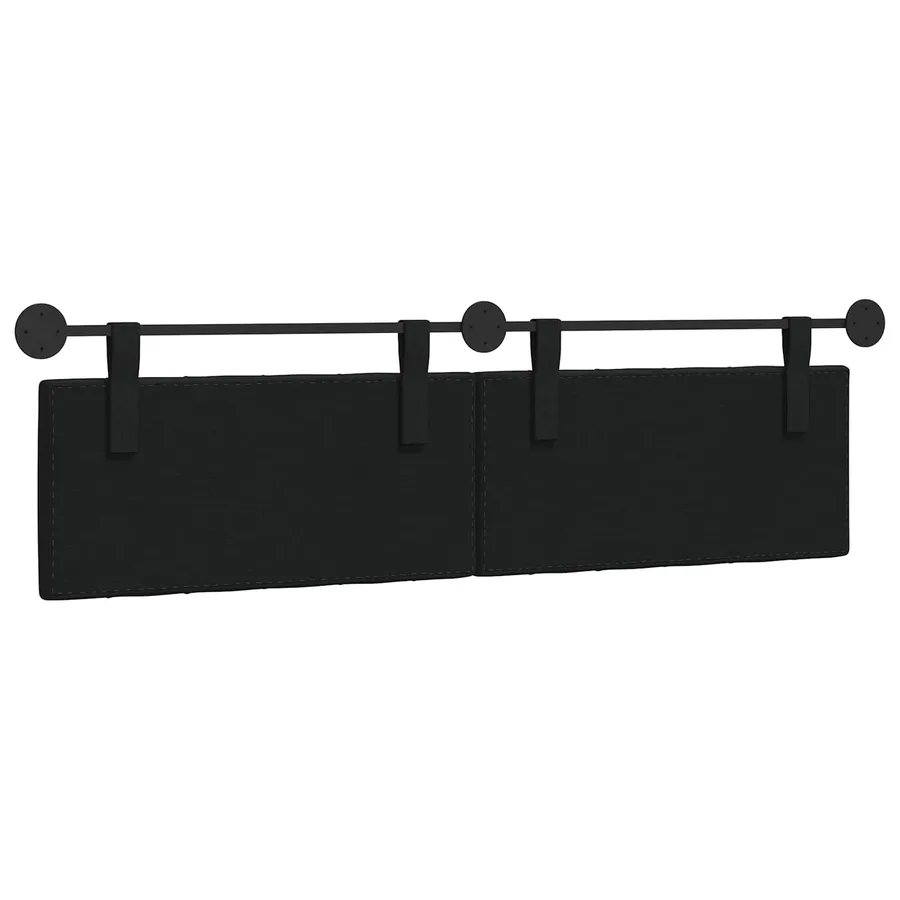 Tête de lit suspendue Noir Tissu - 7