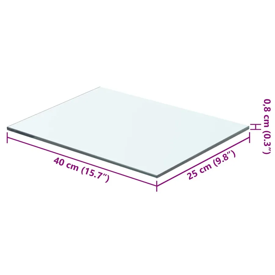 Panneau pour étagère Verre transparent 40 x 25 cm - 3