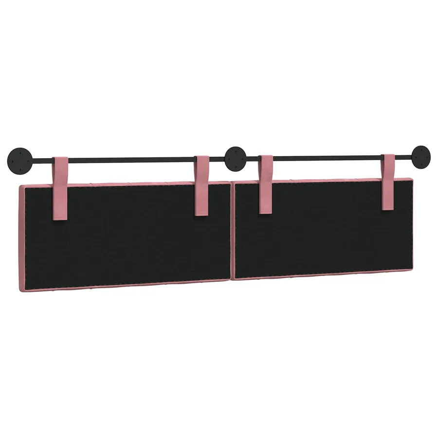 Tête de lit suspendue Avec lumière LED Rose Velours - 7
