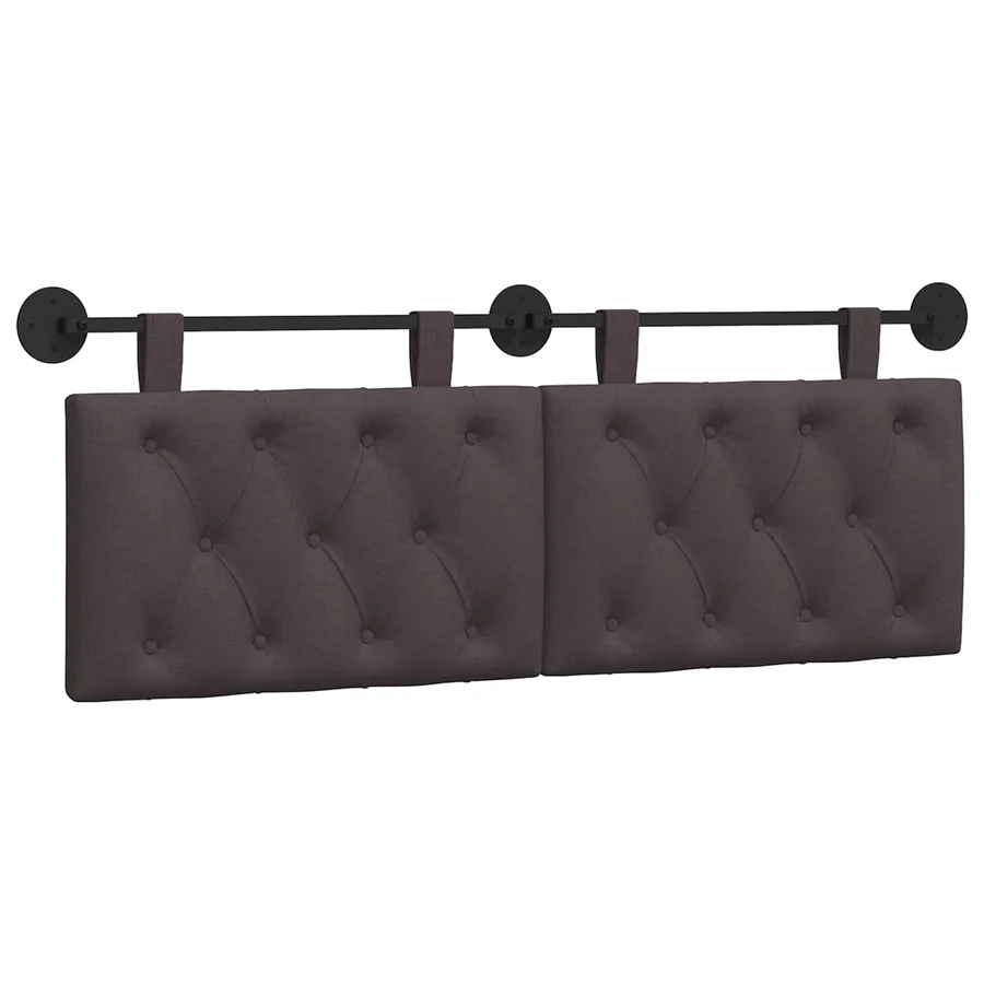 Tête de lit suspendue Marron foncé Tissu - 2