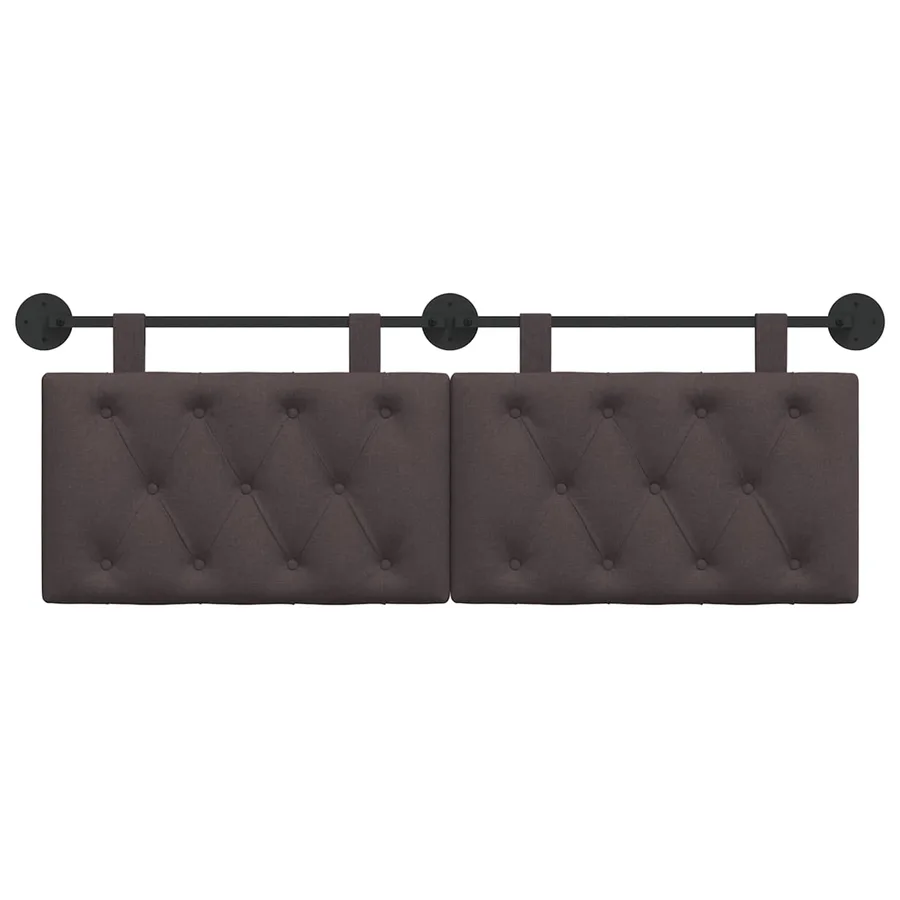 Tête de lit suspendue Marron foncé Tissu - 5