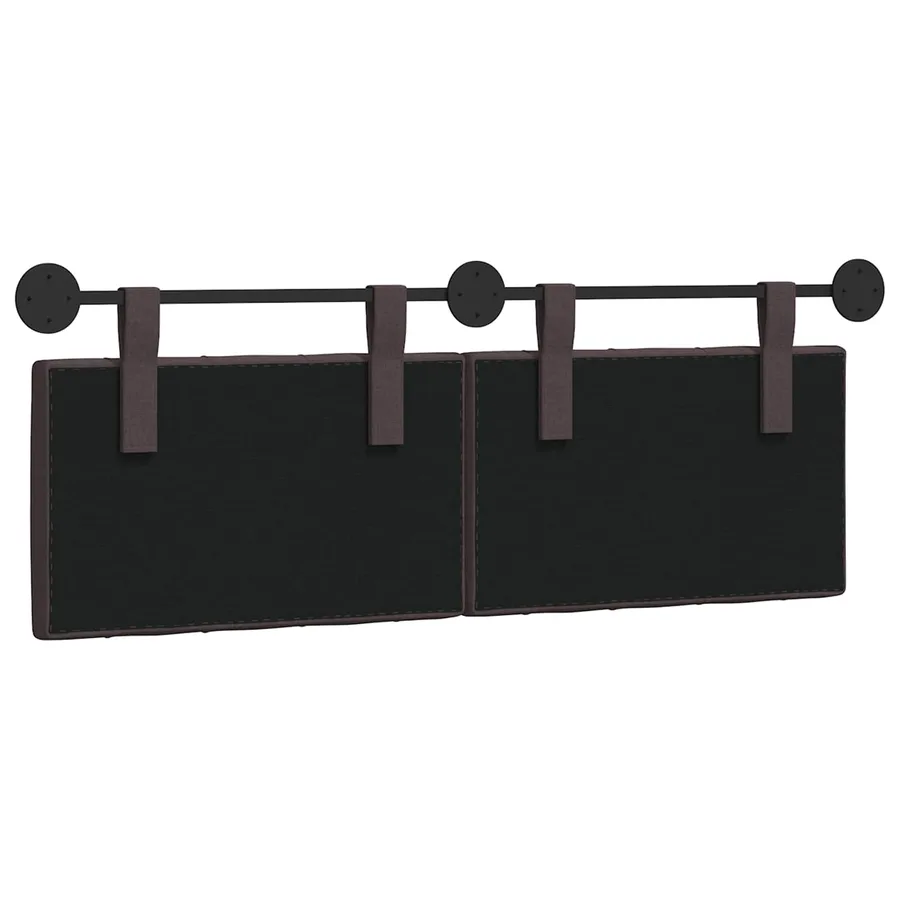 Tête de lit suspendue Marron foncé Tissu - 7