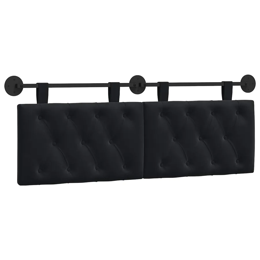 Tête de lit suspendue Avec lumière LED Noir Velours - 2