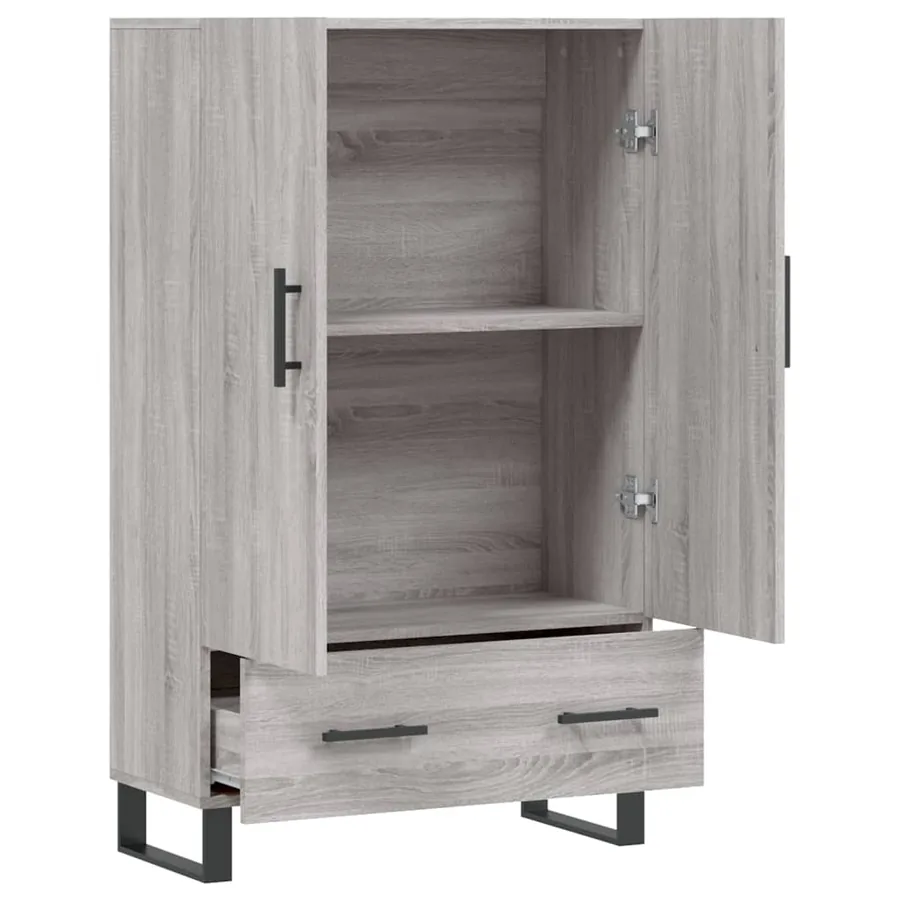Buffet haut sonoma gris 69,5x31x115 cm bois d'ingénierie - 5