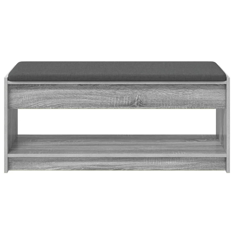 Banc d'entrée avec coussin Gris Sonoma 103 x 38 x 45 cm - 5