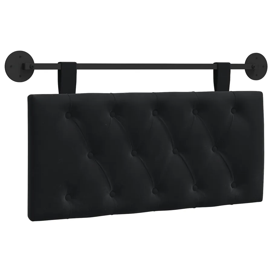 Tête de lit suspendue Avec lumière LED Noir Velours - 2